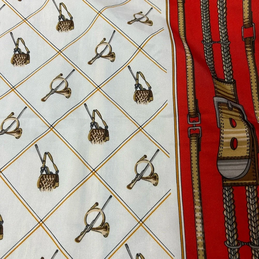 Jim Renoir Scarf Women’s 30” Square Hunting Equestrian Multi Functional‎ Classic